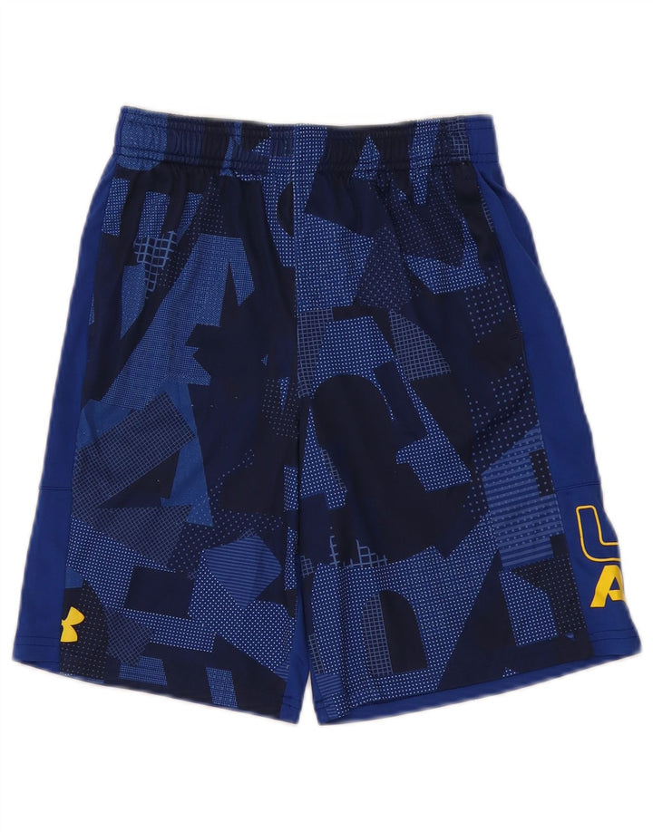 Under Armour Jungen-Sportshorts mit Grafik, 9–10 Jahre, mittelblau, geometrisch