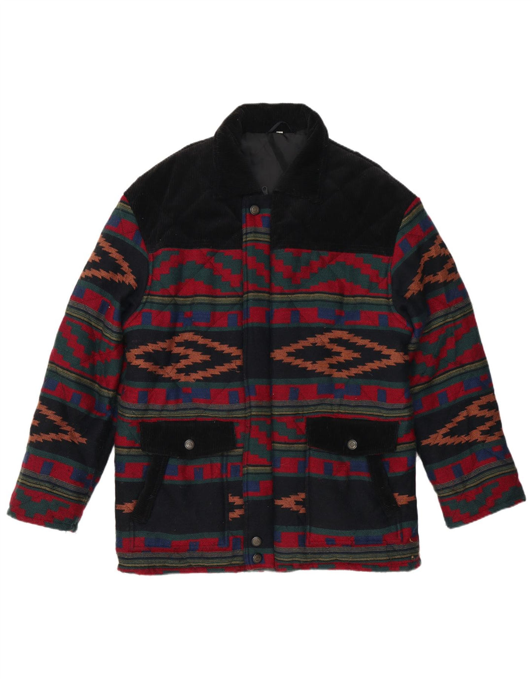 VINTAGE Steppjacke für Herren, UK 40, groß, mehrfarbig, geometrisch
