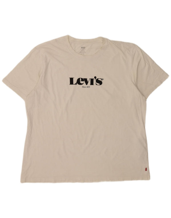 Levi's Herren-T-Shirt mit Grafik, XL, weiße Baumwolle