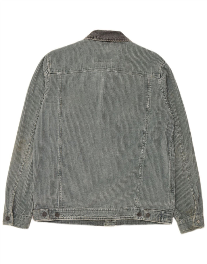 Billabong Herren Cordjacke UK 38 Mittelblaue Baumwolle