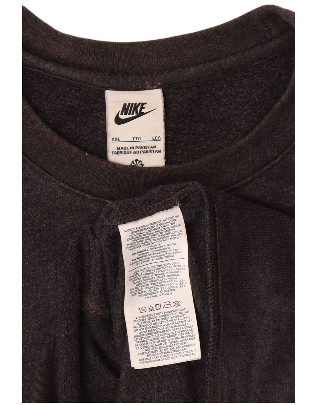NIKE Herren Sweatshirt Pullover 2XL Grau Baumwolle
