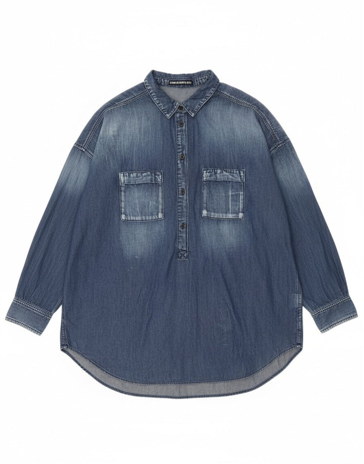 DRYKORN Womens Oversized Denim Dress US 2 2XS Blue