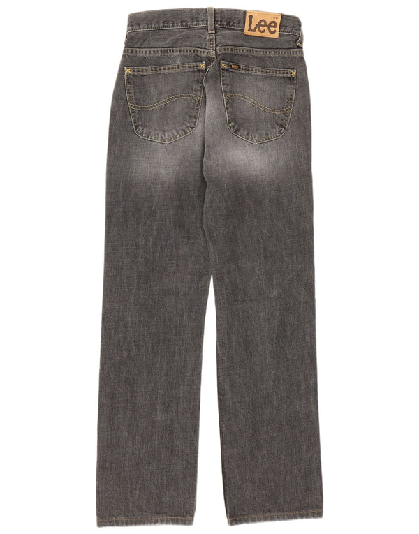 Lee Damen Straight Jeans W29 L32 Graue Baumwolle