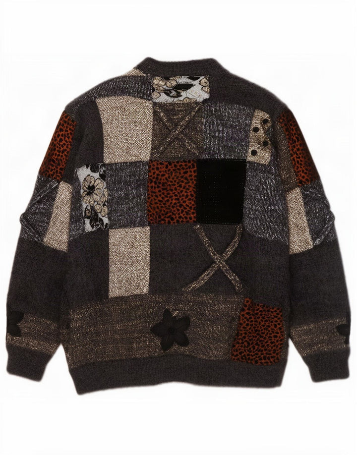 Niki Line Damen-Cardigan-Pullover, Gr. 44, groß, mehrfarbig, Patchwork