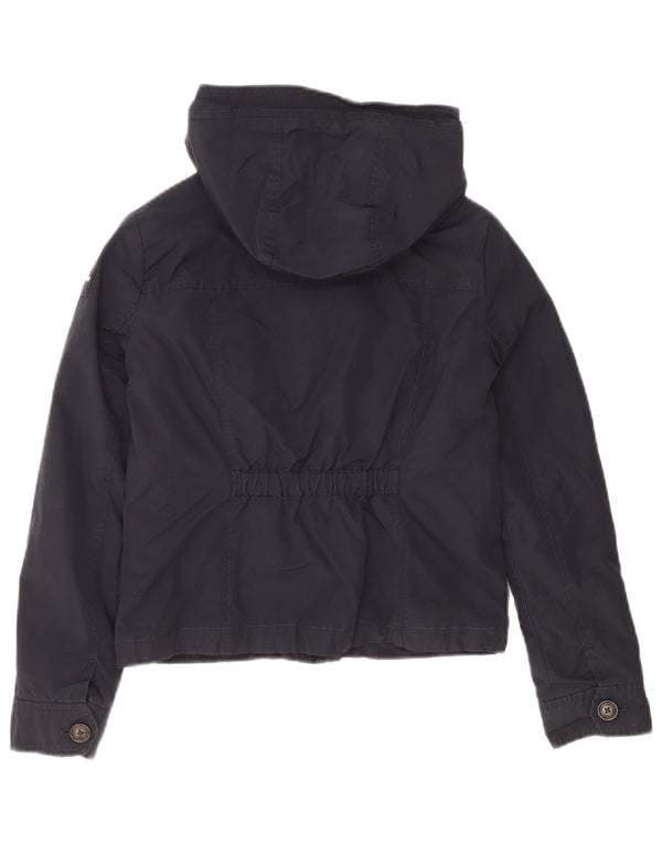 ABERCROMBIE & FITCH Mädchen-Bomberjacke mit Kapuze, 11–12 Jahre, Größe L, Marineblau