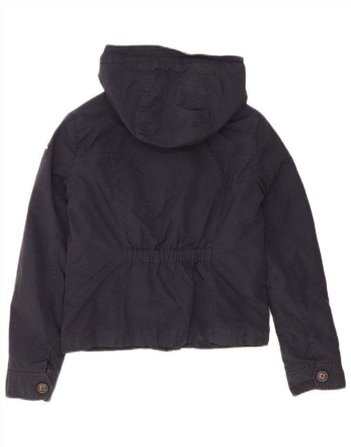ABERCROMBIE & FITCH Mädchen-Bomberjacke mit Kapuze, 11–12 Jahre, Größe L, Marineblau