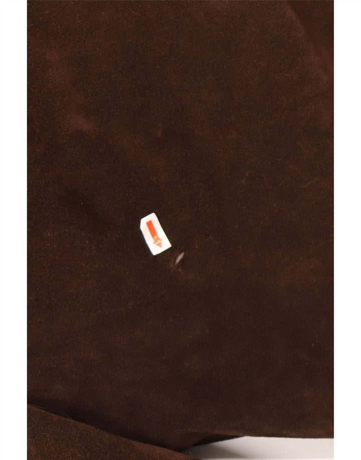 Vintage Damen Übergroßer Wildleder-Windbreaker-Mantel UK 18 XL Braun