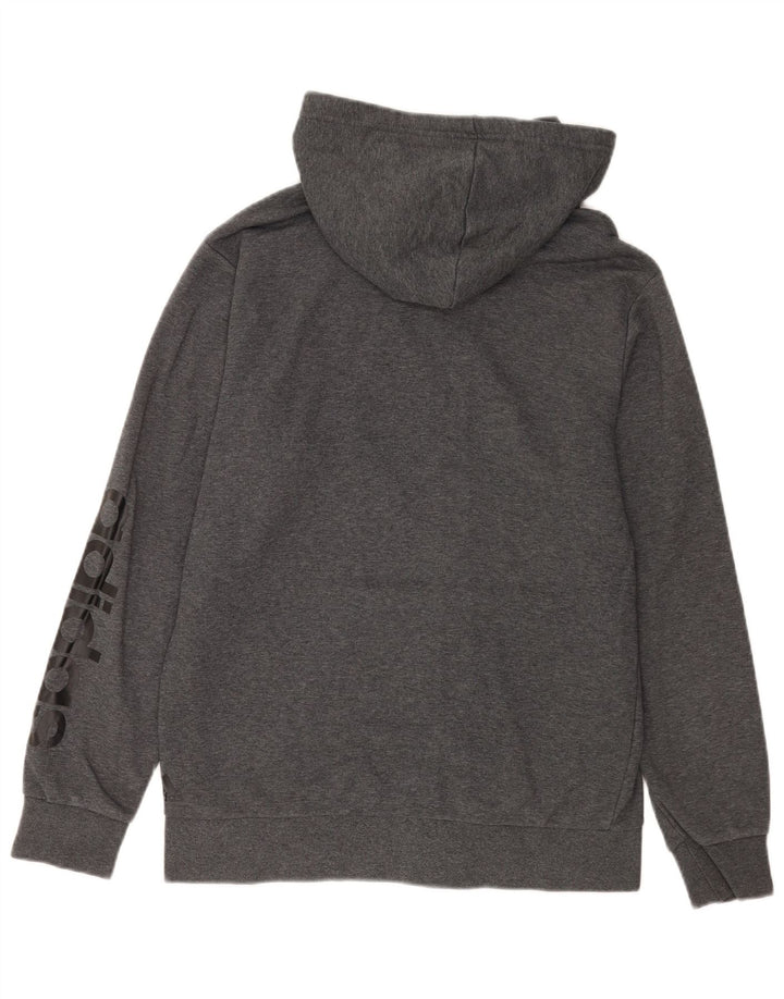 Adidas Herren Graphic Zip Hoodie Pullover mittelgraue Baumwolle