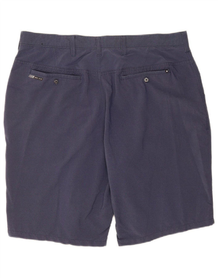 Hurley Herren Chinoshorts W36 Large Marineblaues Nylon