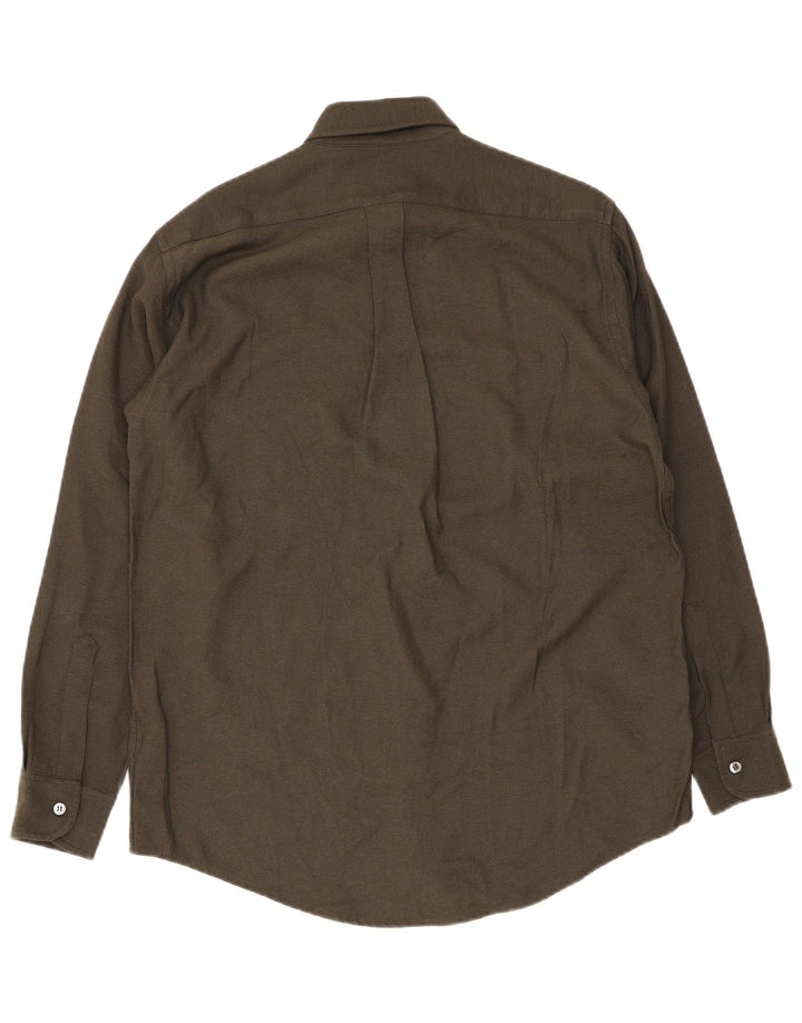 Trussardi Herrenhemd Small Khaki Viskose