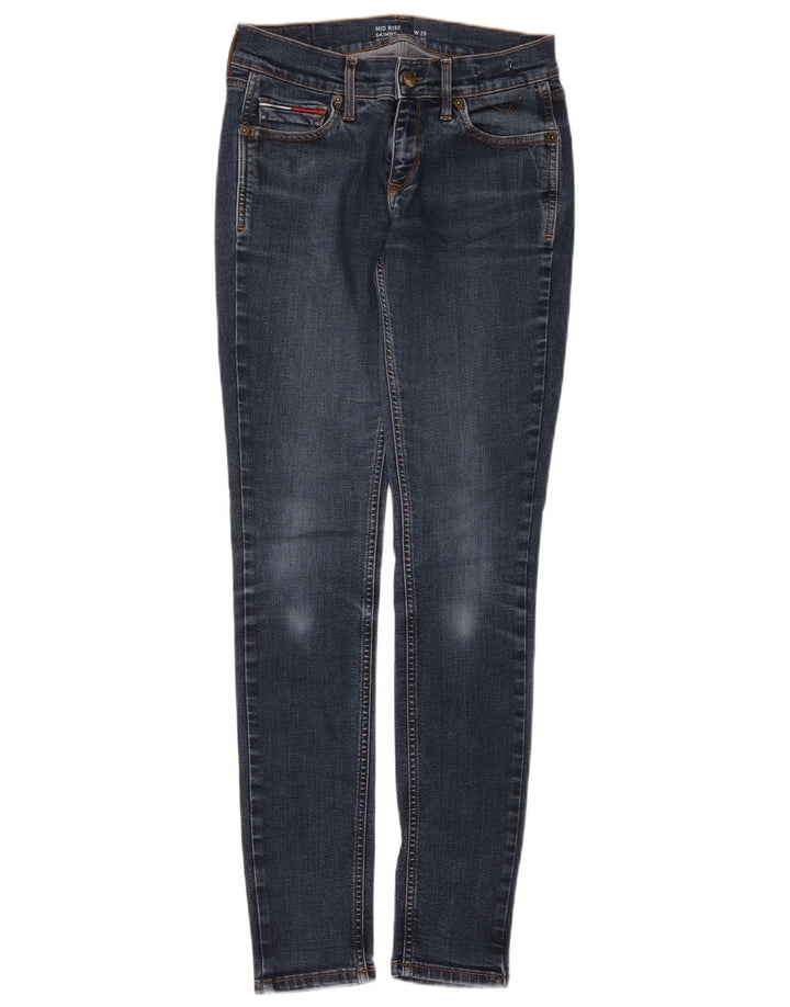TOMMY HILFIGER Damen Mid Rise Skinny Jeans W29 L32 Blaue Baumwolle