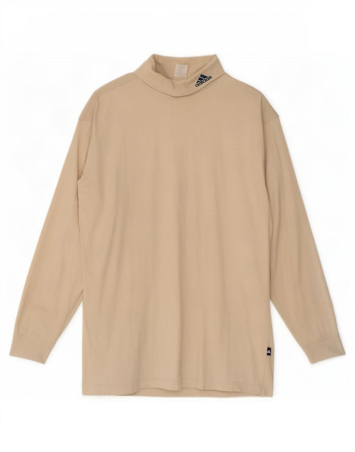 Adidas Herren Top Langarm UK 38/40 Mittelbeige Baumwolle
