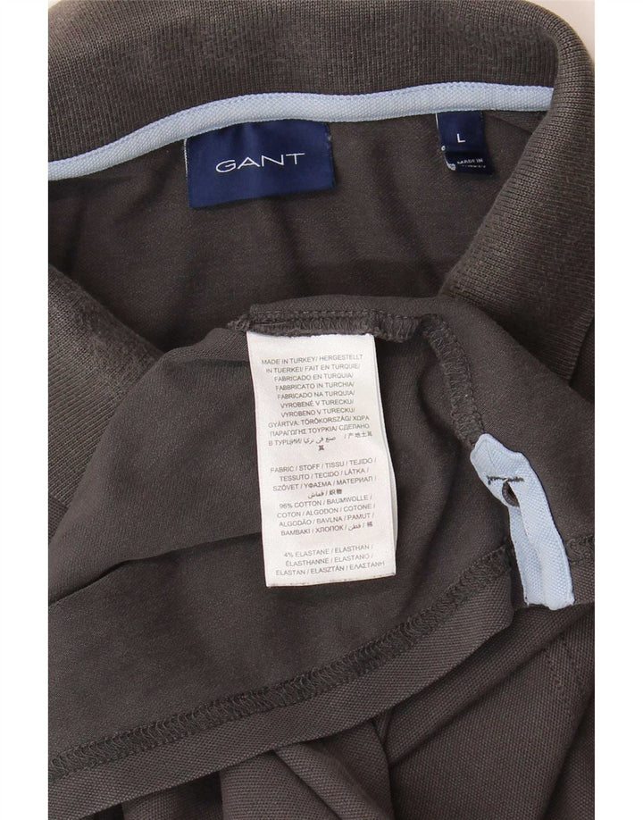 Gant Herren-Poloshirt, große graue Baumwolle