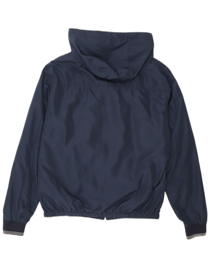 Zara Herren Bomberjacke mit Kapuze UK 38 Medium Marineblau Polyester