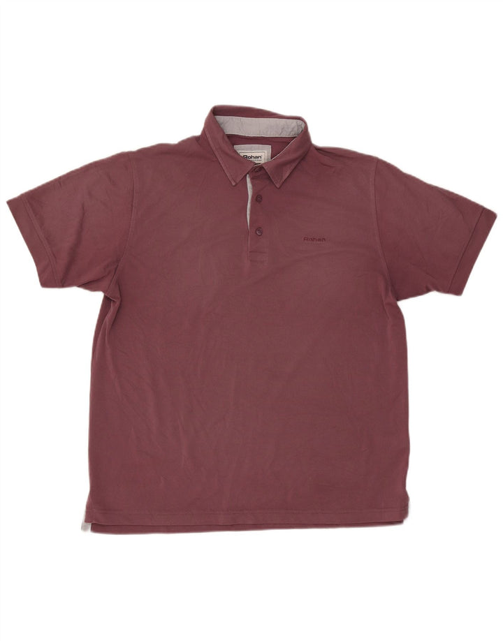 Rohan Herren-Poloshirt, groß, burgunderrot, Polyester