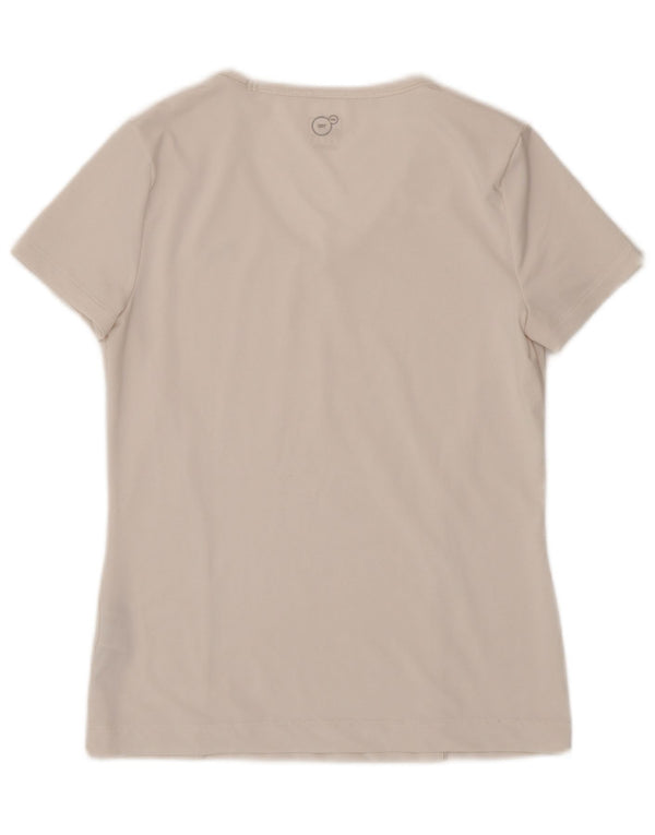 Puma Damen T-Shirt Top UK 12 Medium Weiß Polyester