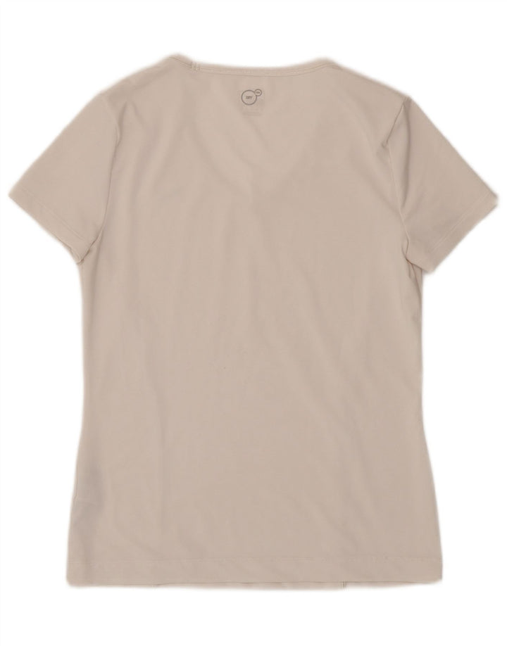 Puma Damen T-Shirt Top UK 12 Medium Weiß Polyester