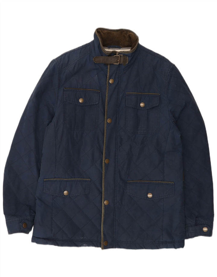 Crew Clothing Herren-Steppjacke, UK 40, Größe L, Marineblau, Baumwolle