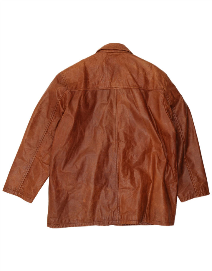 UNION RIVER Herren Lederjacke UK 42 XL Braunes Leder