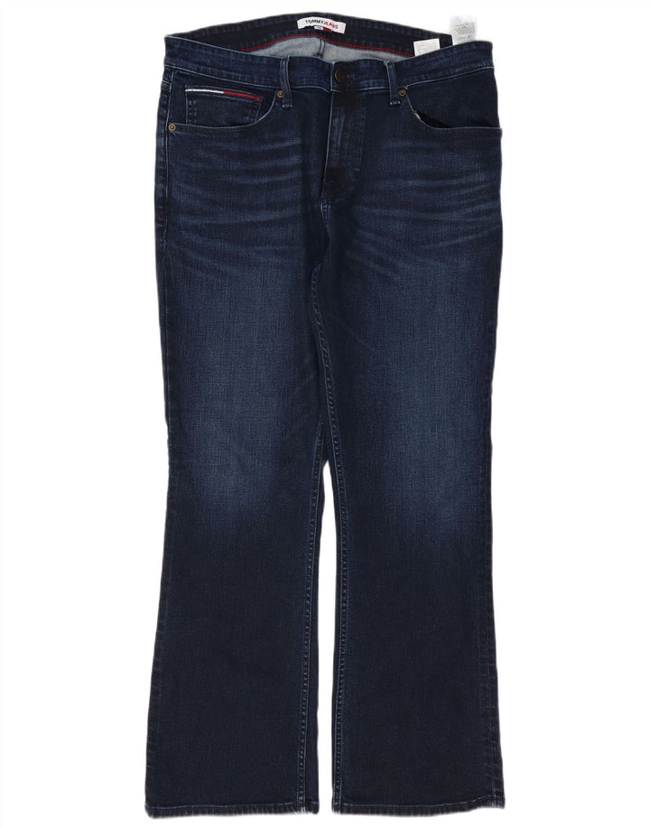 TOMMY HILFIGER Herren Bootcut Jeans W34 L30 Blaue Baumwolle