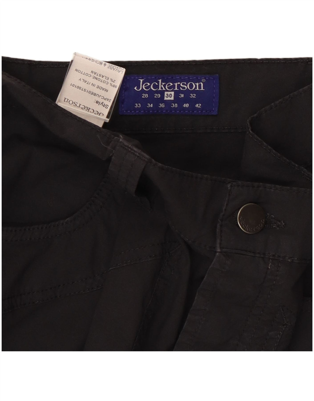 Jeckerson Damen Freizeitshorts W30 Mittelschwarze Baumwolle