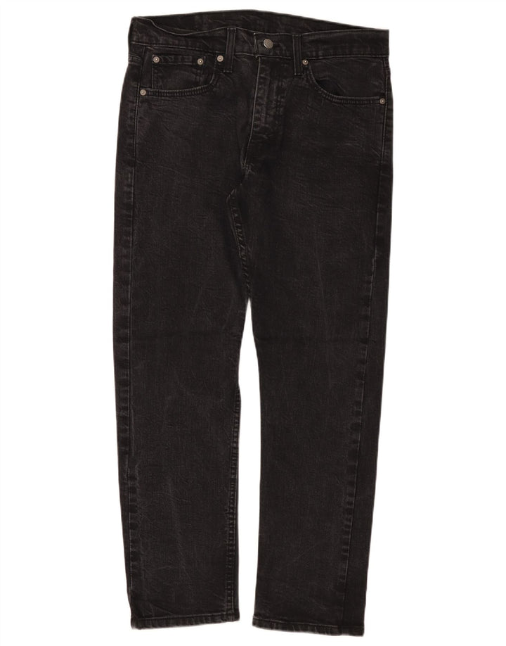 LEVI'S Herren 502 Tapered Jeans W32 L30 Schwarze Baumwolle