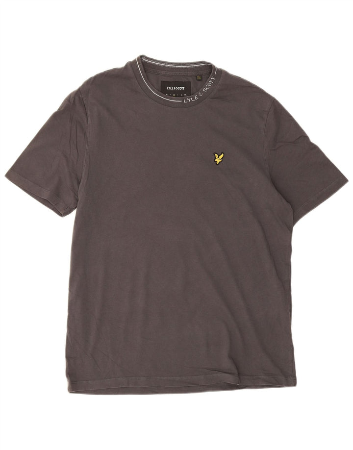 Lyle & Scott Herren T-Shirt-Oberteil aus mittelgrauer Baumwolle