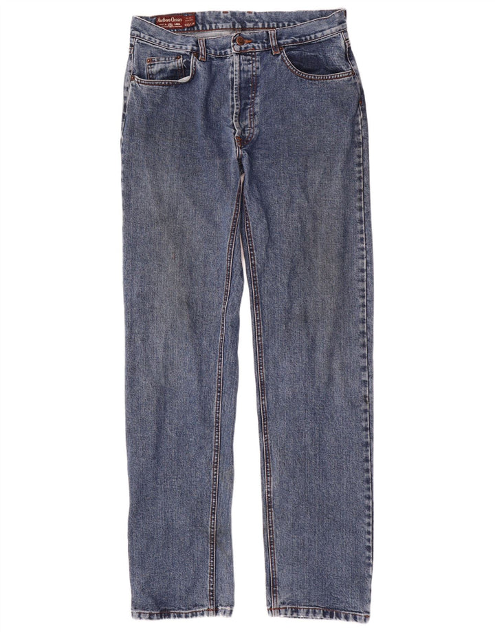 MARLBORO CLASSICS Herren Straight Jeans W33 L34 Blaue Baumwolle