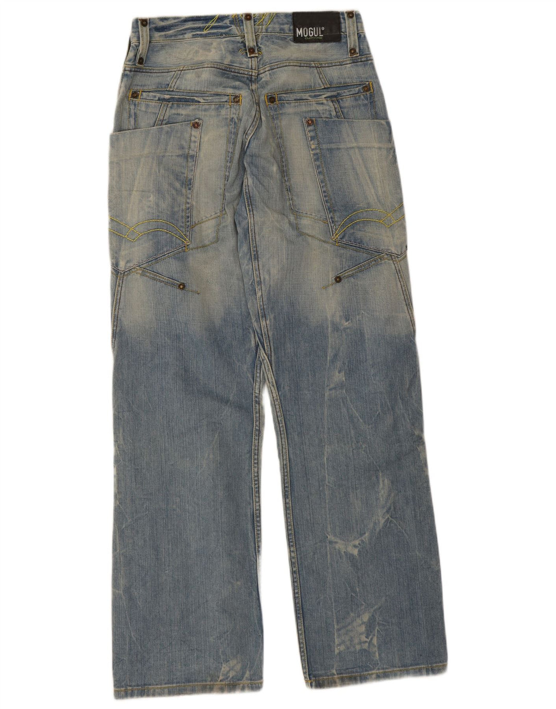 Mogul Herren Cargo Loose Jeans W28 L33 Blaue Baumwolle