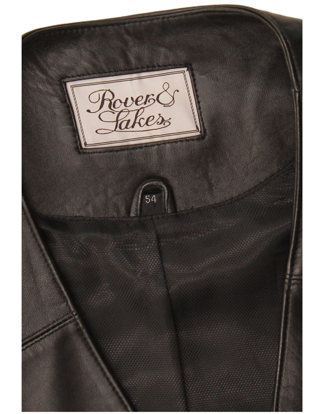 ROVER&LAKES Herren Lederweste IT 54 XL Schwarzes Leder