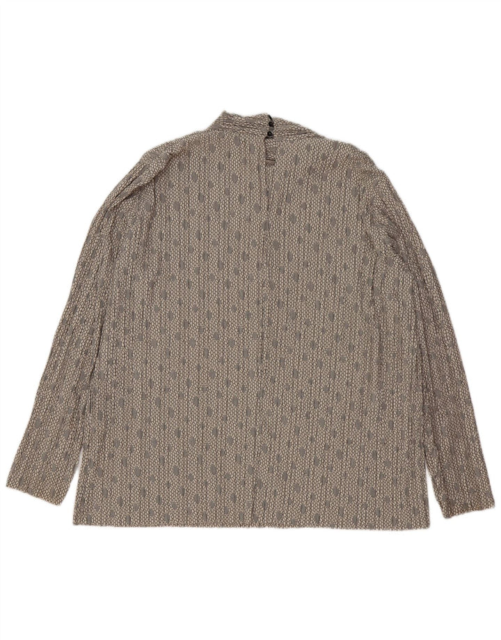 Übergroßes Langarm-Blusenoberteil von Zara für Damen, UK 14, mittelgrau, geometrisch