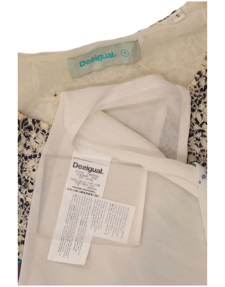 DESIGUAL Grafik-Blusenoberteil für Damen, UK 10, klein, mehrfarbig, Paisleymuster