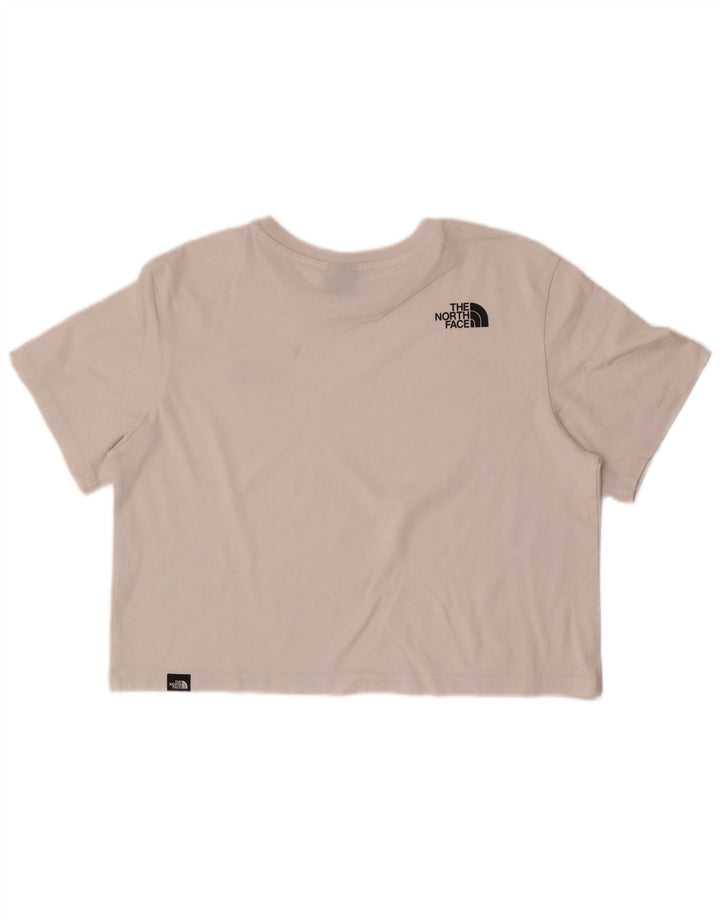 The North Face Damen Crop T-Shirt Top UK 14 Medium Weiß