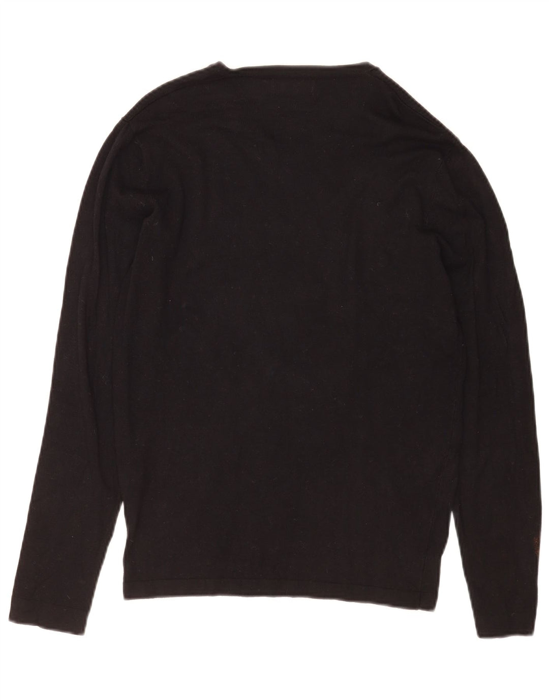 Zara Herren-Pullover mit V-Ausschnitt, mittlere schwarze Viskose