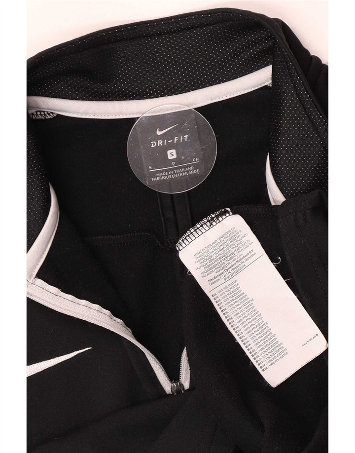 Nike Herren Dri Fit Pullover-Trainingsanzug mit Reißverschluss, Größe S, Schwarz, Farbblock