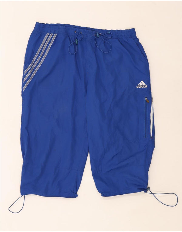 Adidas Herren-Bermuda-Sportshorts, großes blaues Farbblock-Polyester