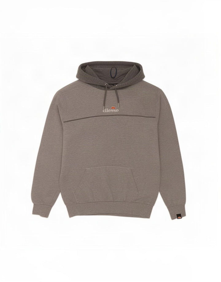 Ellesse Herren-Kapuzenpullover aus mittelgrauer Baumwolle