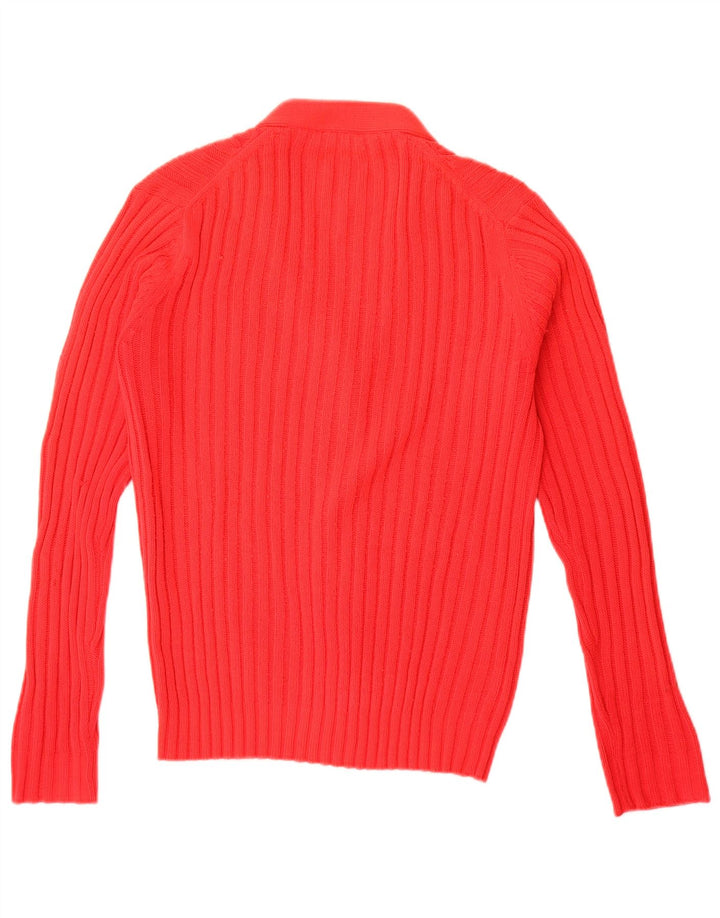 Vintage Damen Cardigan Pullover IT 42 Mittelrotes Acryl