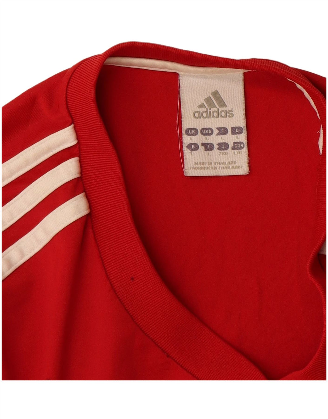 Adidas Herren T-Shirt Top Large Rot Polyester