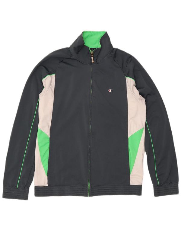 CHAMPION Mens Full Tracksuit Large Black Colourblock