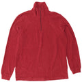 Lotto Herren-Fleecepullover mit Reißverschluss am Hals, mittelrotes Polyester