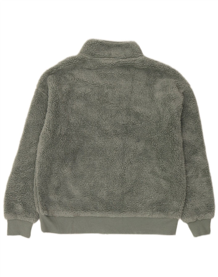 Reebok Damen Übergroße Fleecejacke UK 10 Small Grün Polyester