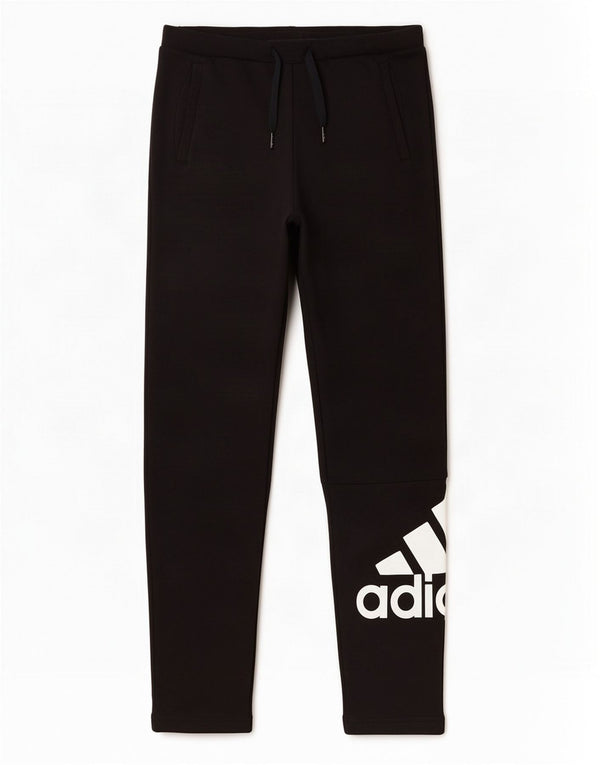 Adidas Trainingshose mit Grafik für Jungen, 11–12 Jahre, schwarze Baumwolle