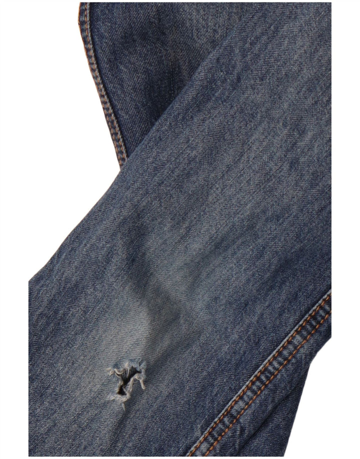 FAT FACE Mädchen-Latzhose, Jeans, 10–11 Jahre, W28, L26, blaue Baumwolle
