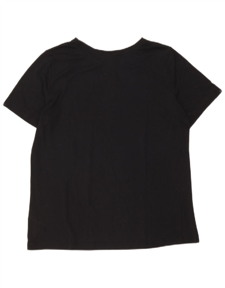 Nike Womens Graphic T-Shirt Top UK 14 Mittelschwarzes Polyester