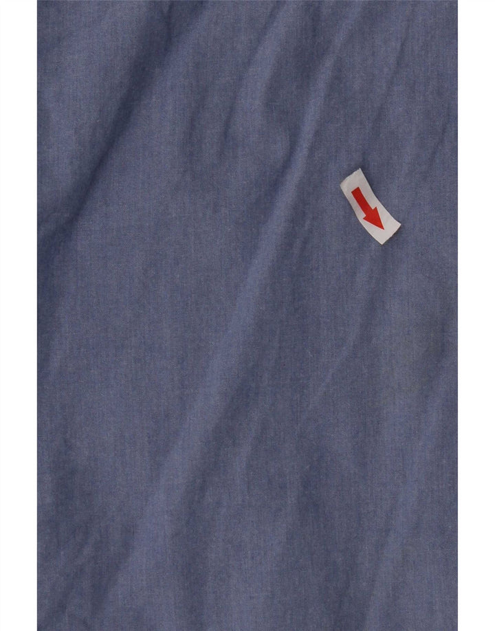 Superdry Damen Kurzarm-Hemd mit normaler Passform, XL, Blau, Baumwolle