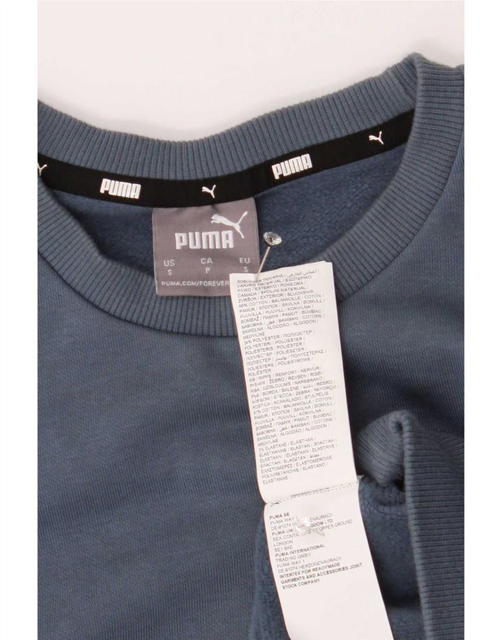 Puma Herren Sweatshirt Pullover Small Blau Baumwolle