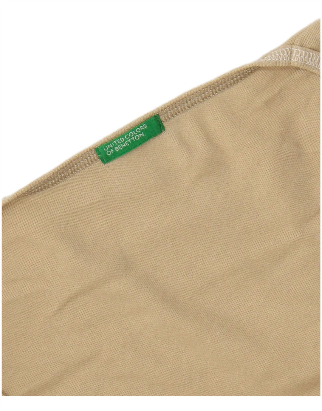 Benetton Damen T-Shirt Top UK 16 Large Beige