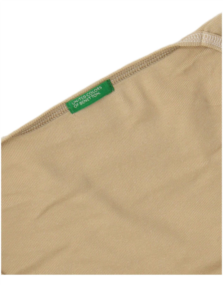Benetton Damen T-Shirt Top UK 16 Large Beige