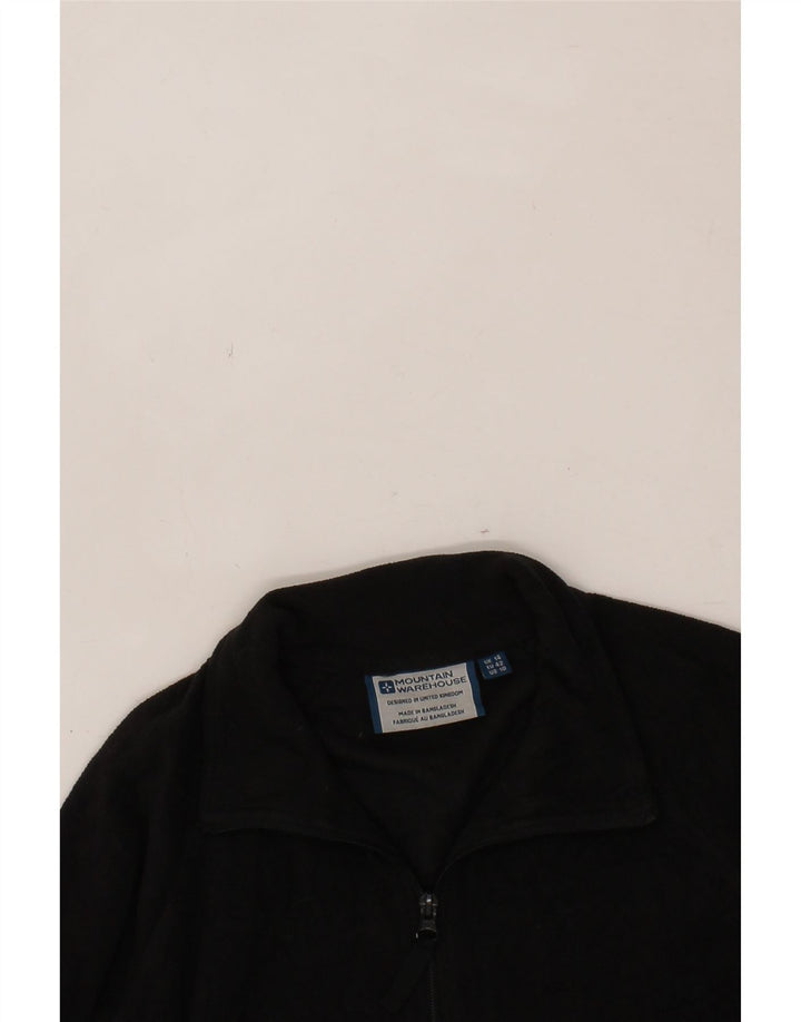 MOUNTAIN WAREHOUSE Womens Fleece Jacket UK 14 Large Black Polyester Vintage Mountain Warehouse and Second-Hand Mountain Warehouse from Messina Hembry 